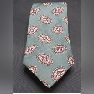 Christian Dior Men's Mint Green & Multicolor Silk Tie